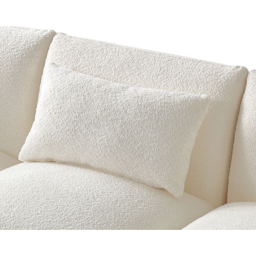 Canapé 3 places beige en bouclé, style moderne