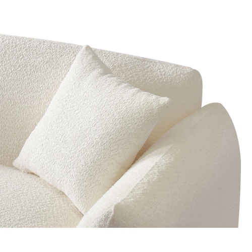 Canapé 3 places beige en bouclé, style moderne