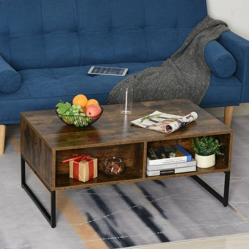 Table basse relevable HOMCOM avec 2 tiroirs de rangement