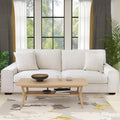 Canapé inclinable beige en chenille pour le salon