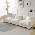 Canapé 3 places beige en bouclé, style moderne