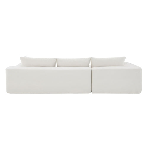 Canapé d’angle modulable en chenille avec méridienne séparable