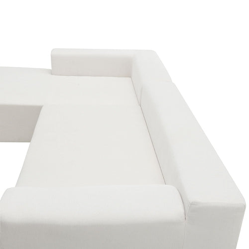 Canapé d’angle modulable en chenille avec méridienne séparable