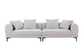 Canapé 4 places beige en tissu style Mid-Century
